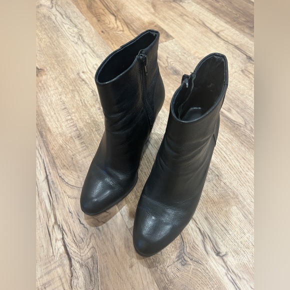 Nine West Black Leather Ankle Boots - Picture 2 of 6